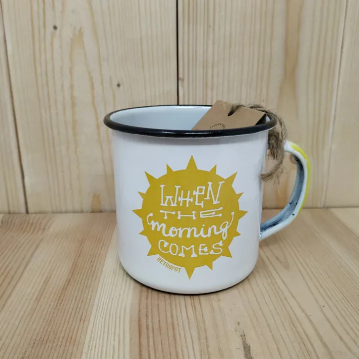 Emaille Beker When The Morning Comes - Retropot