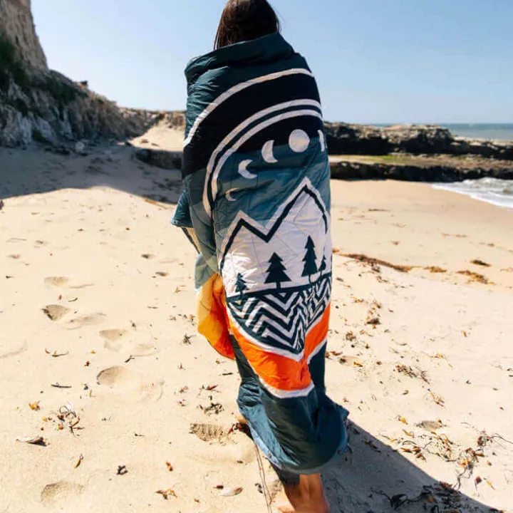 Fleece slaapzak camp vibes greengabel-Glaravans