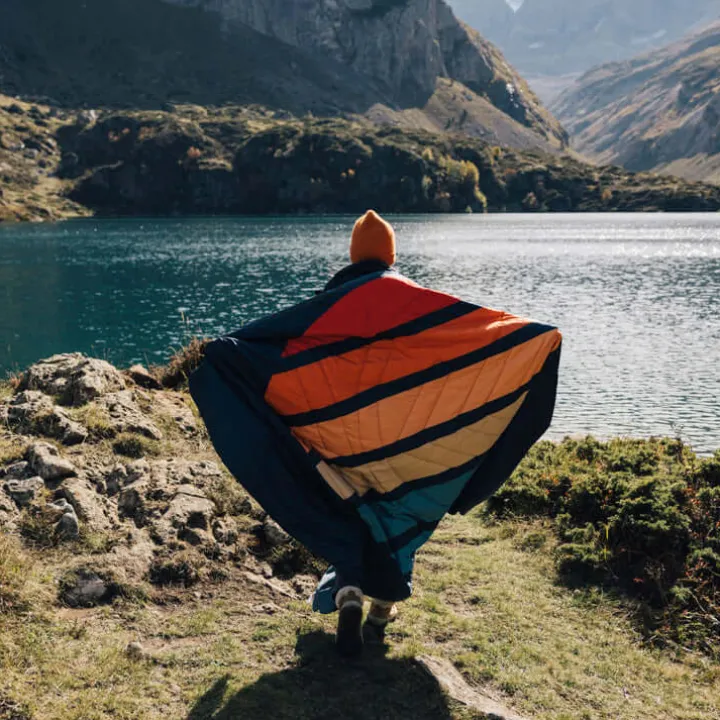 Fleece slaapzak sunset stripes-Glaravans