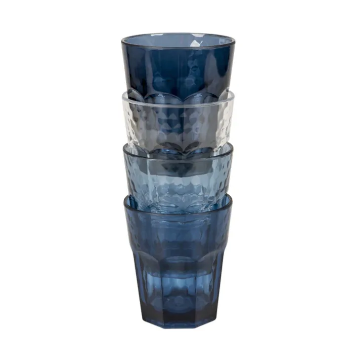 Limonadeglas Mix & Match 4-Stuks 200ML Blauw - Bo-Camp